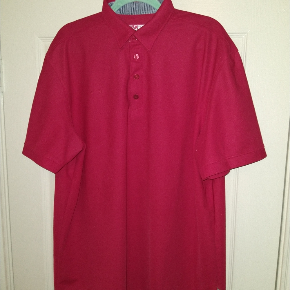 Chick-Fil-A Oobe Employee Uniform Red Short Sleeve Polo Shirt Men's sz XL.